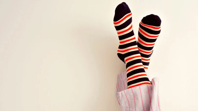 an image of a woman having socks on feet