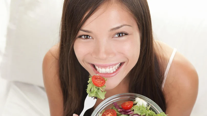 an image of a woman on a healthy diet