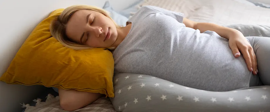 Pregnant woman sleeping