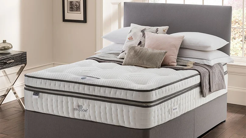 an image of silentnight mirapocket 2000 mattress in a bedroom