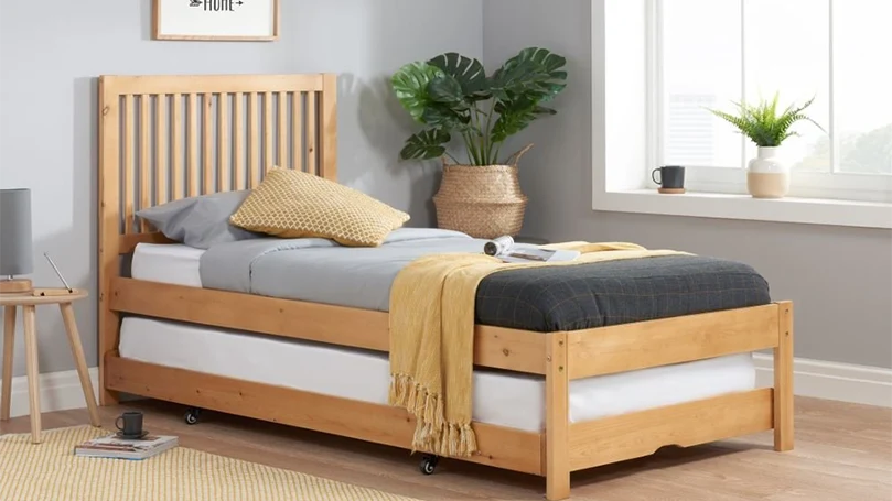 uma imagem de Buxton Pine Wooden Guest Bed Frame