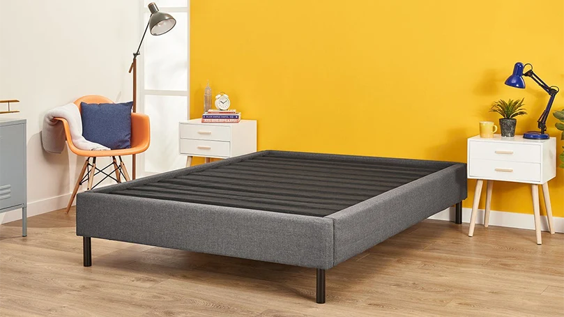 An image of Nectar Platform Bed Frame in a bedroom.