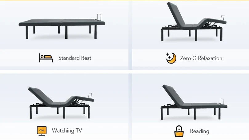 An image of adjustable bed positions.