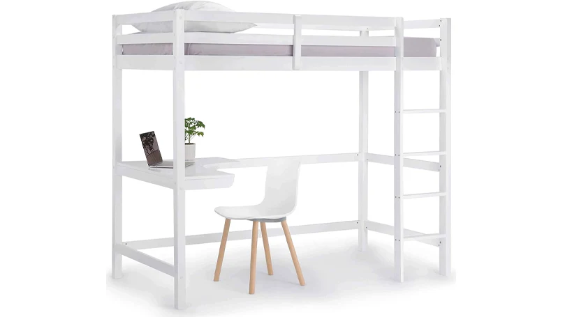 Uma imagem de design de cama loft.