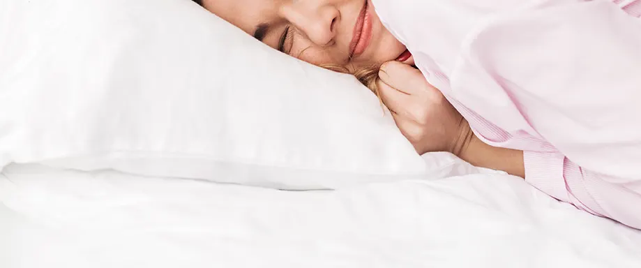 Woman sleeping comfortably