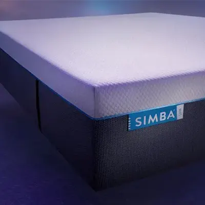 A corner of Simba Hybrid Luxe Mattress.