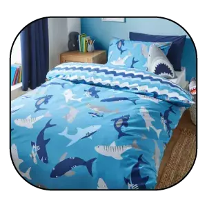 imagem de produto de Conjunto de capa de edredão e fronha Sharks da Dunelm.