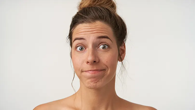 An image of a woman with wrinkles.