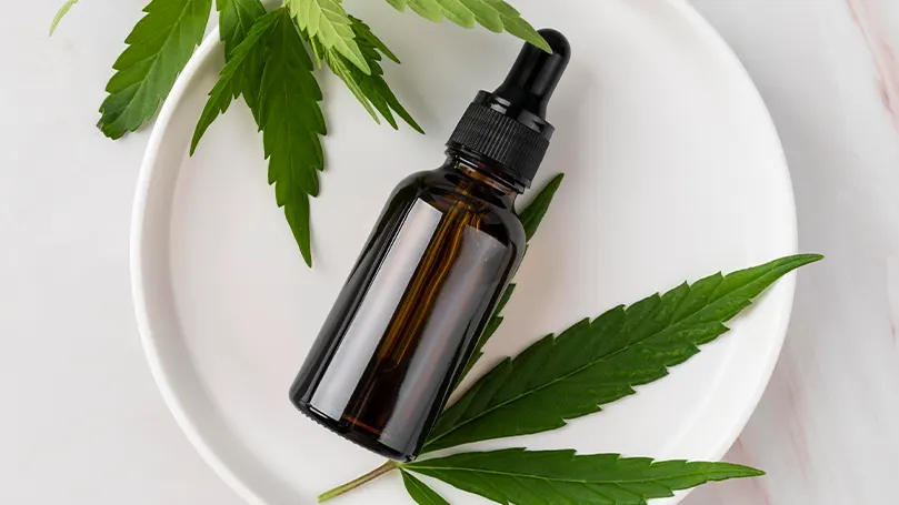 An image of a CBD oil bottle