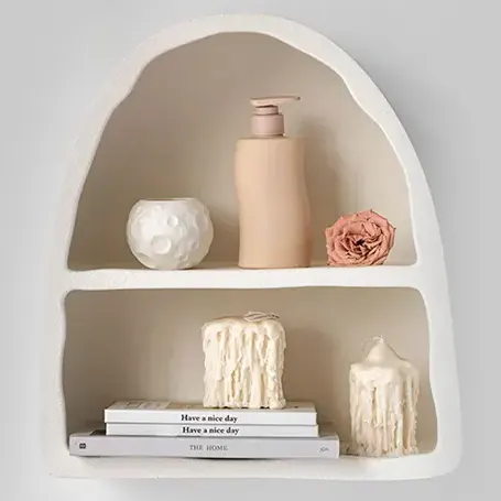 codiys-art-deco-white-arched-wall-mounted-shelf-wood-floating-shelf-with-open-storage