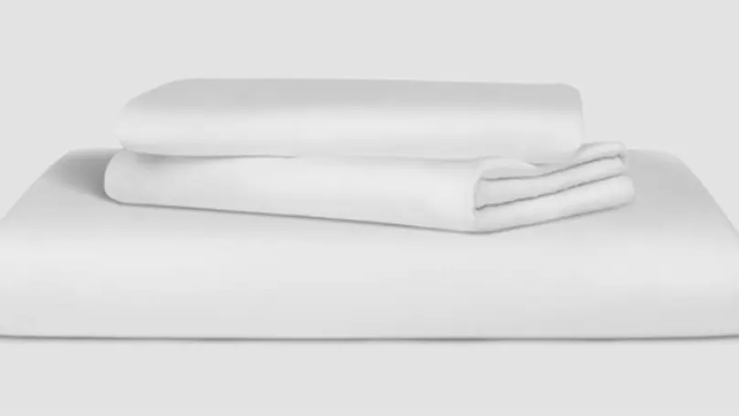 Conjunto de roupa de cama em bambu branco