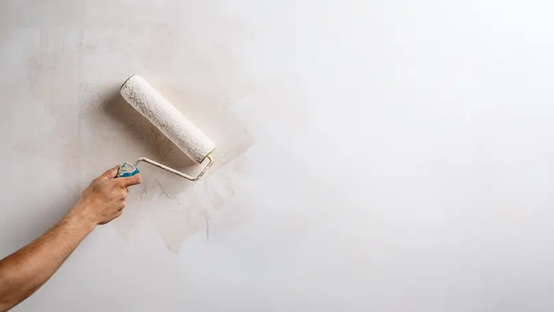 An image of someone painting a wall