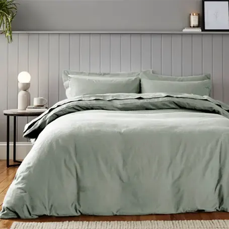 conjunto de capa e almofada de algodão escovado soft-_-cosy-luxury-duvet-cover-and-pillowcase-sage